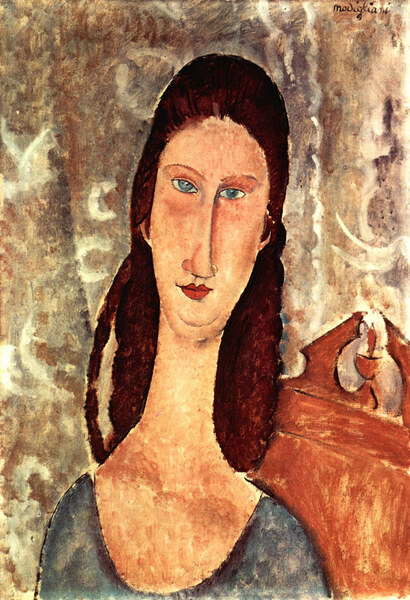 Modigliani - Portrait of Jeanne Hebuterne -2- by Modigliani